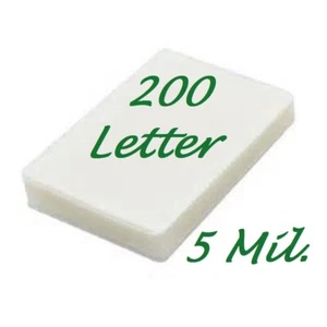 Letter 5 Mil 200 Laminating Pouches Laminator Sleeves 9 x 11-1/2 Gloss X-CLEAR - Picture 1 of 3