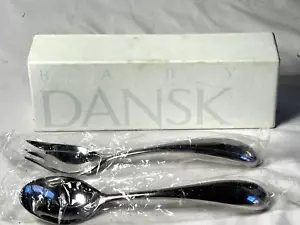 SET BAMBINO VINTAGE MA NUOVO DANSK SILVERPLATE IN SCATOLA CUCCHIAIO FORCHETTA FORCHETTA FORCHETTA - SPEDIZIONE GRATUITA - Foto 1 di 2