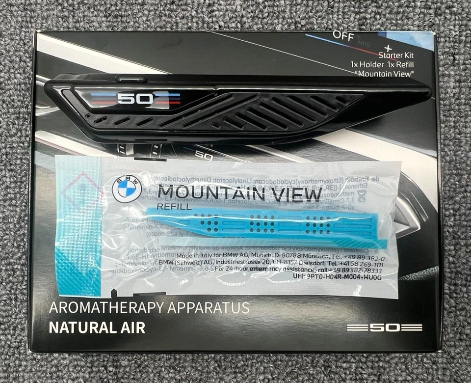 BMW NATURAL AIR 50TH ANNIVERSARY CAR FRESHENER MOUNTAIN VIEW STARTER KIT - image 1 of 2