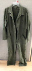 1970s US Army COVERALLS Cotton Sateen Type 1 XL 54 Extra Large Auto Mechanic