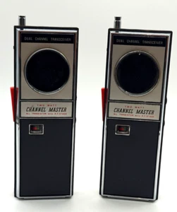 Vtg Lot of 2 Channel Master Dual Transceivers 6423A W/ Cases Untested PARTS ONLY - Picture 1 of 8
