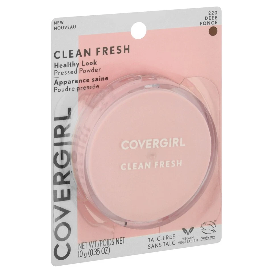 Lot of 2 Covergirl Clean Fresh Healthy Look Pressed Powder - 220 Deep - NEW - Image 1 of 1