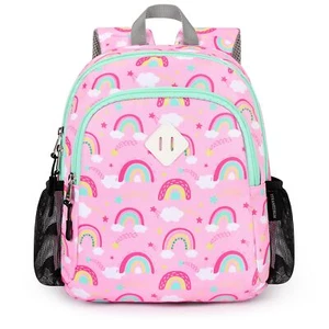 Mini Rainbow Backpack for Girls Kindergarten Preschool Toddler Bag - Picture 1 of 8