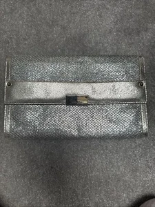Silver Metallic Clutch - Picture 1 of 6