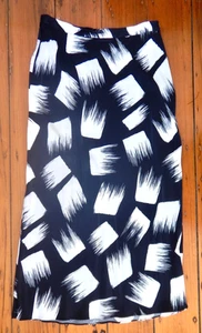 Sass & Bide designer glamorous black and white print flowing skirt size 10 - Picture 1 of 4