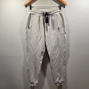 Pantalones deportivos Three Nails para hombre gris medio firma entrenamiento polar nuevos con etiquetas - Imagen 1 de 6