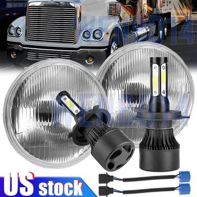 2X PUNTOS 7 pulgadas LED faros de haz alto bajo aptos para GMC C5000 C6000 C7000 1979-1990 Foto 1 de 4