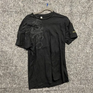 American Apparel Shirt Men L Black Basic Tee Casual Hennessy Short Sleeve - Picture 1 of 5