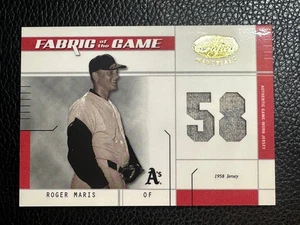 2003 Leaf Certified Fabric Of The Game Roger Maris 46/58 Game Worn Jersey - Picture 1 of 2