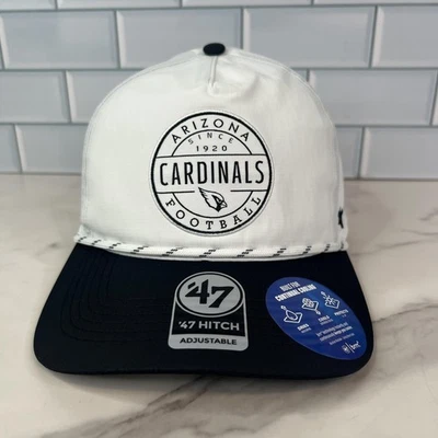Gorra gorra de los Arizona Cardinals con espalda a presión blanca negra fútbol americano NFL talla única '47 enganche Foto 1 de 4