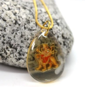 Durga Maa Chamunda Bhagvati Bhavani Ambika Gauri Goddess Pendant Resin Necklace - Picture 1 of 3