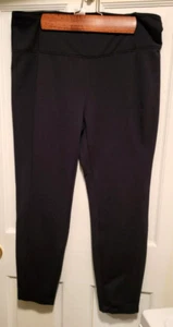 Women’s Spring & Mercer XL Stretch Tapered Herringbone Design Black Pants - Picture 1 of 5
