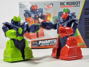 RC Robot Wars Remote Control Fighting Toy PAIR Battle Kids Holiday Boxing Gift - Picture 1 of 21