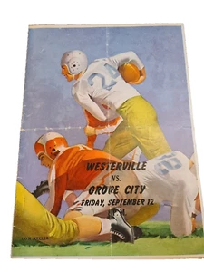 1947 Lon Keller H.S. Football Program GROVE CITY vs WESTERVILLE ~ OHIO - Picture 1 of 3