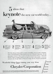 Plymouth Belvedere 1954 convertible original raro anuncio impreso recortado - Imagen 1 de 1