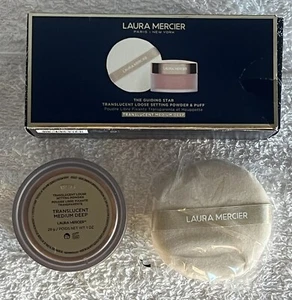 Laura Mercier The Guiding Star-Translucent Medium Deep Loose Setting Powder+Puff - Picture 1 of 5