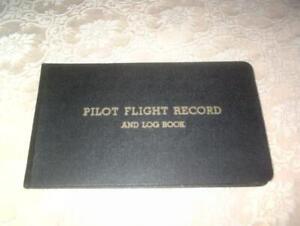 1956 AERO PRODUCTS PILOT FLIGHT RECORD & LOG BOOK PIPER J-5 w CONTINENTAL 75 HP