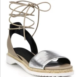 Sandali Rebecca Minkoff stringati in pelle taglia 6,5 nuovi senza scatola - Foto 1 di 9