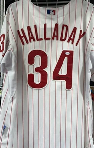 ROY HALLADAY PHILADELPHIA PHILLIES SIGNED JERSEY size L(50) #34 PSA - Picture 1 of 5