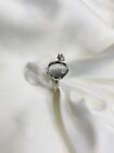 Silver Color Moonstone Ring Adjustable One Size New