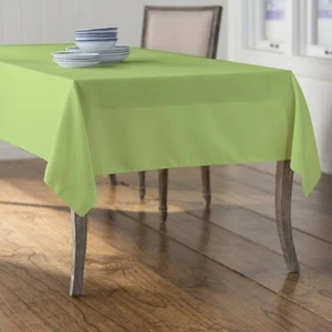 LA Linen Polyester Poplin 60 by 90-Inch Rectangular Tablecloth. Made in USA - Picture 1 of 78