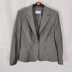 Ladies Jacket Size 14 BASLER Grey Blazer Tailored Office Work Party - Picture 1 of 6