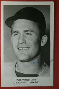 VINTAGE 1957 Cincinnati Reds PETE WHISENANT autograph/auto/signed photo postcard - Picture 1 of 2