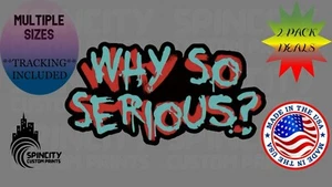 Why so Serious? Car Vinyl Window Decal Purple Green Laptop Comic Bumper Sticker - Picture 1 of 10