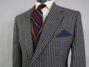 Hart Schaffner Marx Dormeuil Savile Row heavy tweed three button sport coat 44 R - Picture 1 of 11