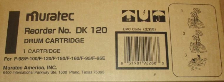 ¡Nuevo! Cartucho de tambor genuino Muratec F98 F100 F120 F150 DK-120 DK120 Foto 1 de 1