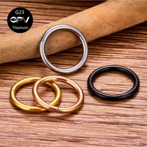 Anillo de tabique de titanio G23 color unisex aro piercing nariz Reino Unido - Imagen 1 de 20