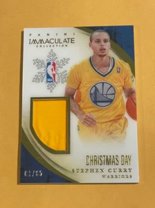 2013-14 Panini Immaculate Stephen Curry Christmas Day Jersey Patch 1/85 - Picture 1 of 2