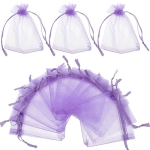 Bolsa de regalo de organza de 50 piezas bolsas de dulces de cumpleaños joyería pequeña bolsa con cordón - Imagen 1 de 12