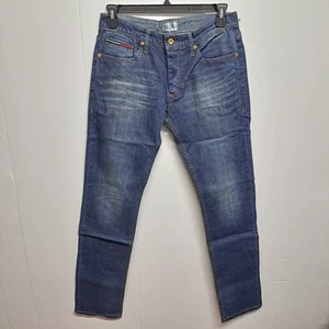 TOMMY HILFIGER "RONNIE" Men's Jeans - 34 x 34 Blue Denim - Tapered Leg Mid-Rise - Picture 1 of 9