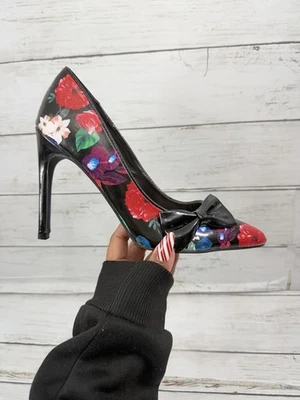 Zapato Y2K Madison Deslumbrante Silvie Floral Vestido Zapato Tacón Stiletto Lazo Acento 7.5 Foto 1 de 4
