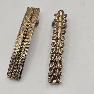 Juego de 2 pasadores de pelo Revlon tono dorado vintage accesorios Estate Find Foto 1 de 4