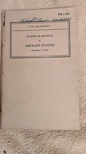 WW2 1941 War Department Technical Manual Aircraft Engines TM 1-405, PB, 81 Pages - Imagen 1 de 6