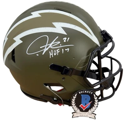 LADAINIAN TOMLINSON SIGNED CHARGERS STS FULL SIZE AUTHENTIC HELMET BECKETT COA - Image 1 of 4