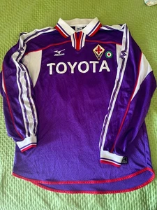 Maglia Calcio Fiorentina UEFA Cup Vs Lione 2001 Match Worn Shirt Vintage Baronio - Foto 1 di 3