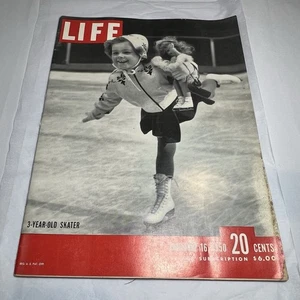 Vintage Life Magazine January 16 1950 Photo of a 3-Year-Old Skater Newsstand - Picture 1 of 5