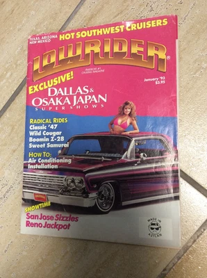 Vintage Low Rider Magazine January 93 Dallas & Osaka Japan Super Shows Foto 1 de 2