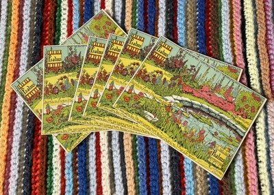 Lote De Colección De 6 Salmos - Tarjetas Decorativas Perforadas - ¿años 20? - Jo Poulson RARO Foto 1 de 4