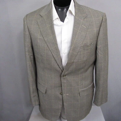 Abrigo deportivo Roundtree Yorke para hombre 42L beige ventana cuadros pata de gallo Foto 1 de 4