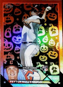 2023 Topps Update US267 Halloween ORANGE PUMPKIN FOIL PEYTON BATTENFIELD  SP