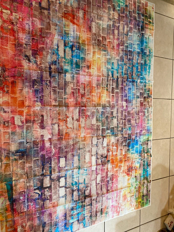 Colorful Painted Brick Wall Photography Background 7x5 Feet Studio Backdrop Prop - Image 1 of 3