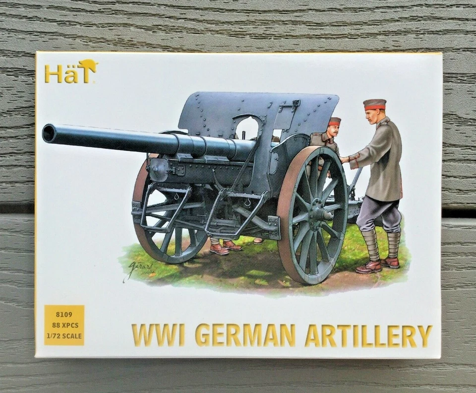 HAT INDUSTRIES 1/72 WW I GERMAN ARTILLERY CANNONS & LIMBERS FIGURE SET 8109