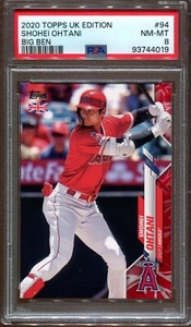 PSA 8 MINT 2020 Topps UK Edition BIG BEN /99 Shohei Ohtani #94 - Picture 1 of 2