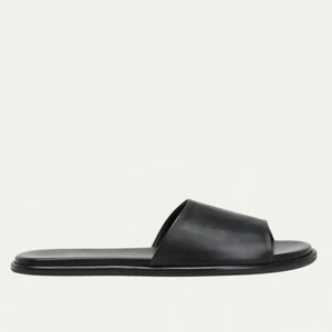Zapatillas de cuero de canal THE ROW en negro talla 39/EE. UU. 9 - Imagen 1 de 5