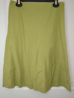Falda Royal Robbins para mujer talla verde floral bordada línea A debajo de la rodilla Foto 1 de 4