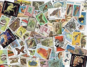 WILD ANIMALS Collection Packet 50 Different Stamps - Imagen 1 de 5